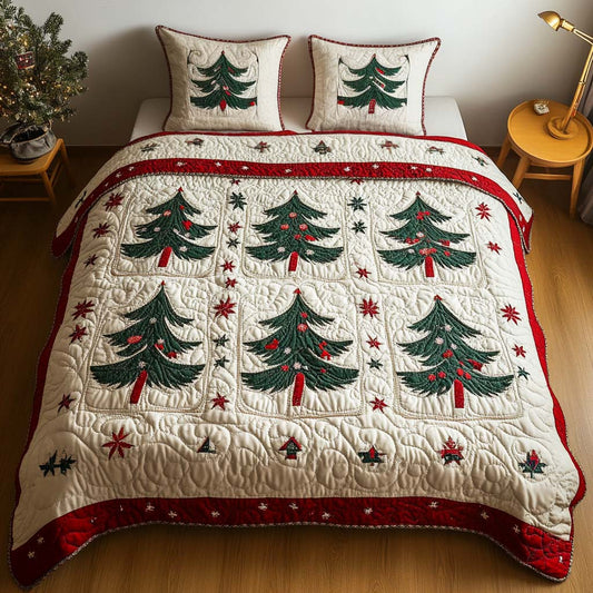 Evergreen Harmony 3-Piece Quilted Bedding Set - Single (59" x 70")