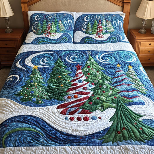 Evergreen Magic 3-Piece Quilted Bedding Set - Single (59" x 70")
