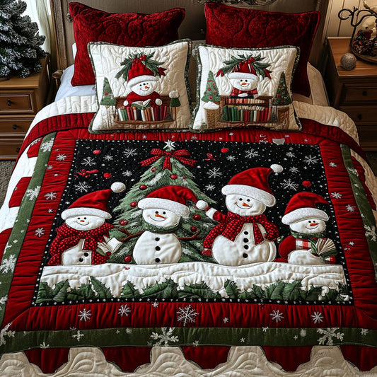 Evergreen Wishes 3-Piece Quilted Bedding Set - Single (59" x 70")