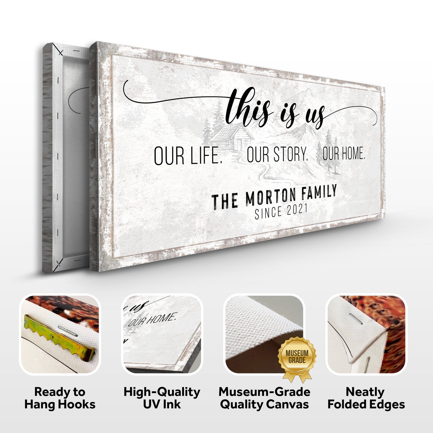 This Is Us Personalized Last Name Sign III