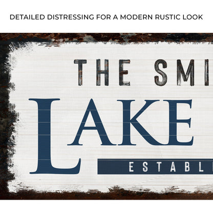Family Lake House Arrow Sign