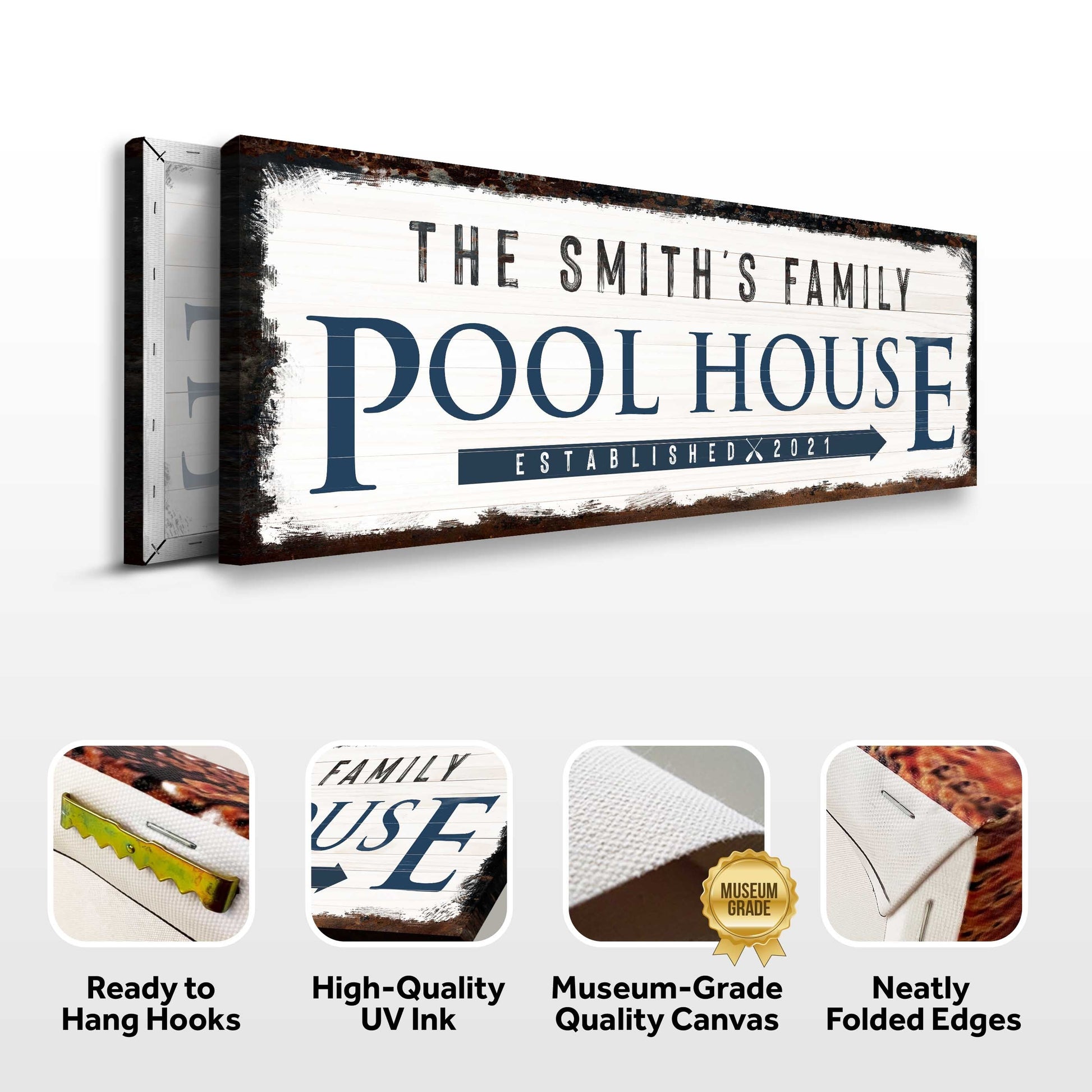 Family Pool House Sign II
