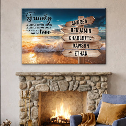 Family Whole Lot Of Love Ocean Sunset Wall Sign
