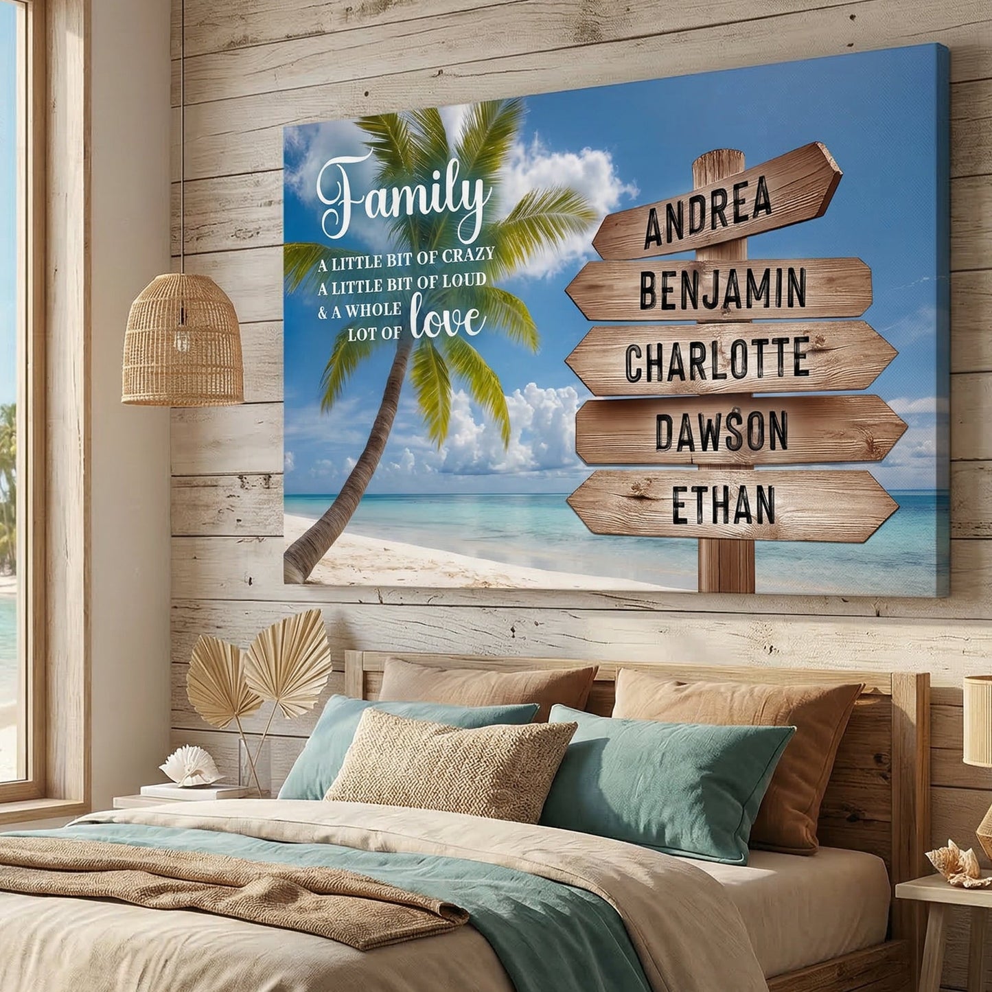 Family Whole Lot Of Love Tropical Ocean Wall Sign