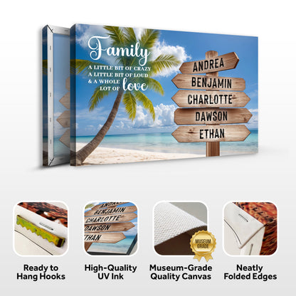 Family Whole Lot Of Love Tropical Ocean Wall Sign