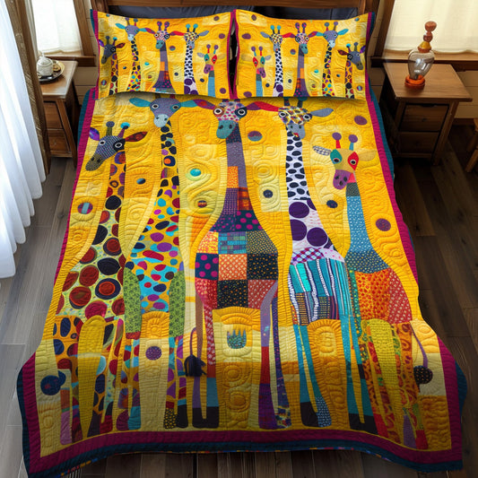 Fantastical Giraffes 3-Piece Quilted Bedding Set - Single (59" x 70")