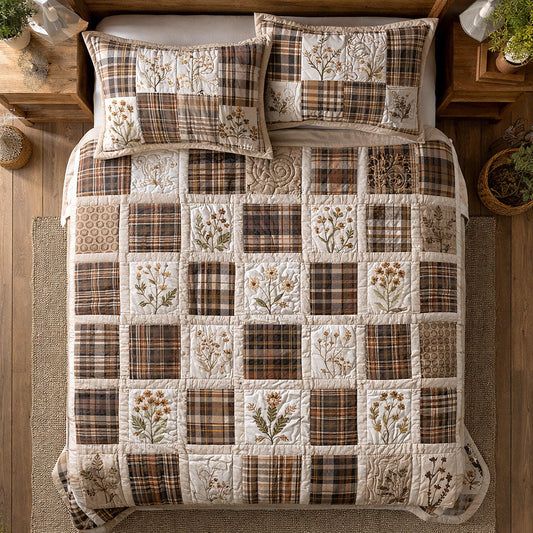 Farmhouse Lace 3-Piece Quilted Bedding Set - Single (59" x 70")