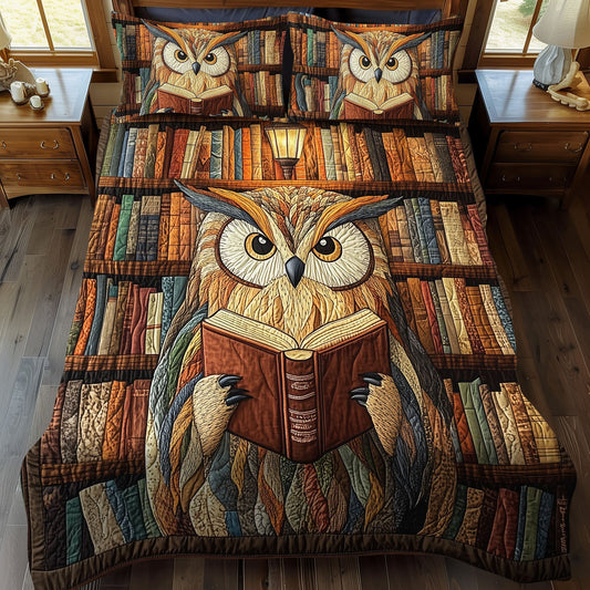 Feathers and Fiction 3-Piece Quilted Bedding Set - Single (59" x 70")