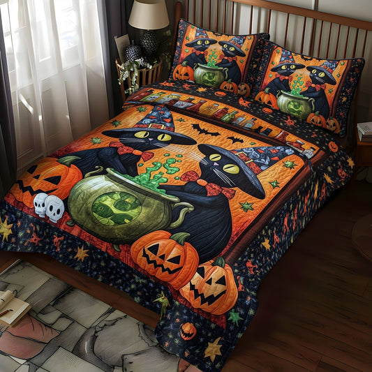 Feline Alchemy 3-Piece Quilted Bedding Set - Single (59" x 70")