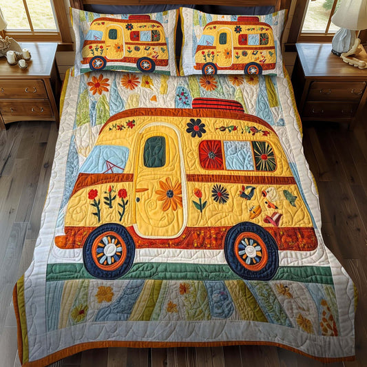 Festive Frost 3-Piece Quilted Bedding Set - Single (59" x 70")