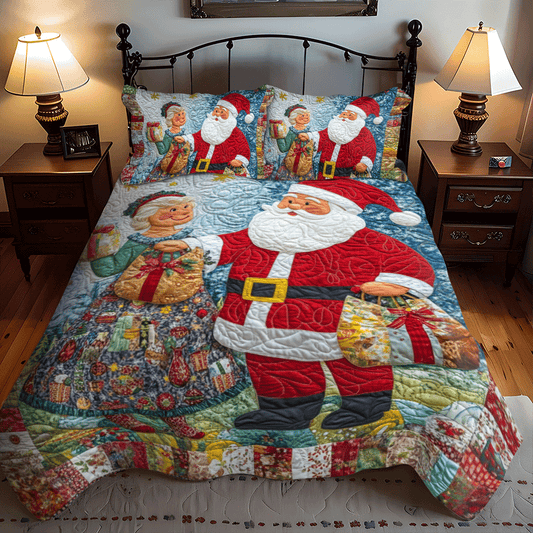 Festive Holiday Dreams 3-Piece Quilted Bedding Set - Single (59" x 70")