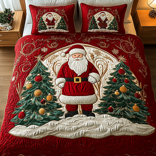 Festive Magic 3-Piece Quilted Bedding Set - Single (59" x 70")