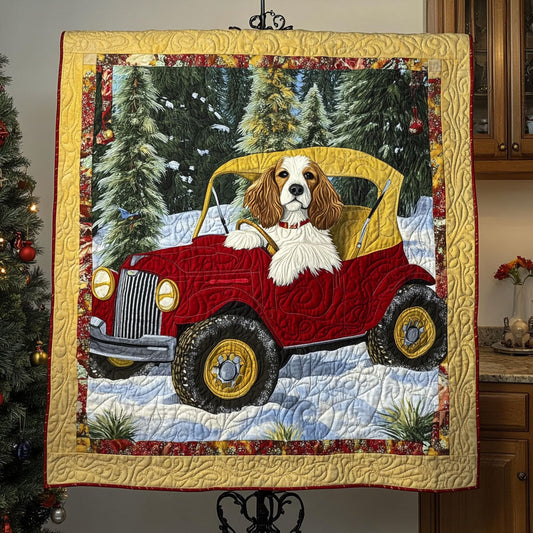 Festive Pup Pals Quilted Blanket - Throw (55" x 60")