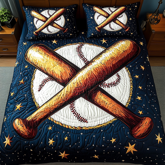 Field of Dreams 3-Piece Quilted Bedding Set - Single (59" x 70")