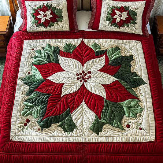 Fireside Festive Spirit 3-Piece Quilted Bedding Set - Single (59" x 70")