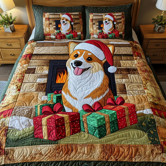 Fireside Glow 3-Piece Quilted Bedding Set - Single (59" x 70")