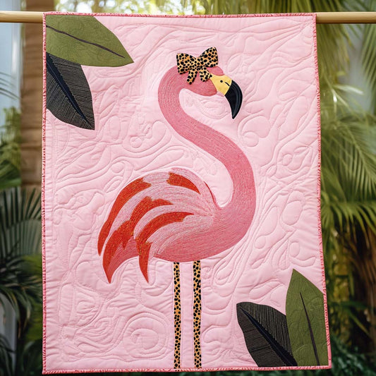 Flamingo Harmony Quilted Blanket - Throw (55" x 60")