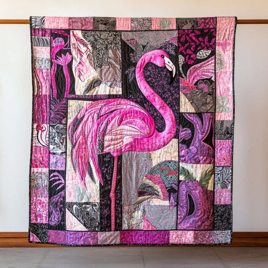 Flamingo Joy Quilted Blanket - Throw (55" x 60")