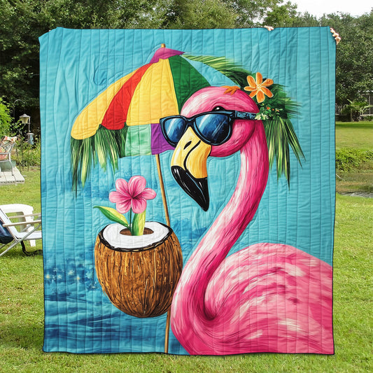 Flamingo Magic Quilted Blanket - Throw (55" x 60")