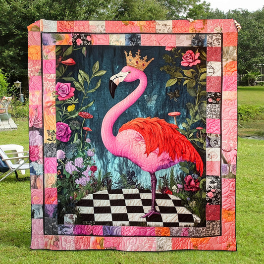 Flamingo Paradise Quilted Blanket - Throw (55" x 60")
