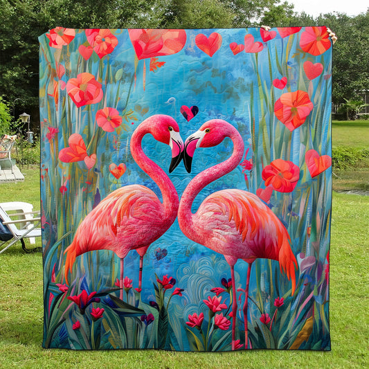 Flamingo Style Quilted Blanket - Throw (55" x 60")
