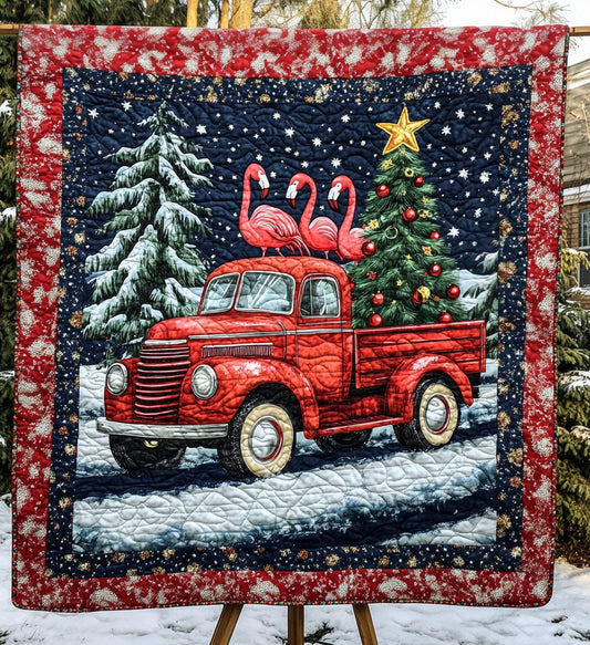 Flamingo Tranquility Quilted Blanket - Throw (55" x 60")