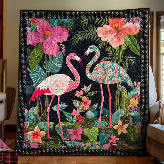 Flamingo Vista Quilted Blanket - Throw (55" x 60")