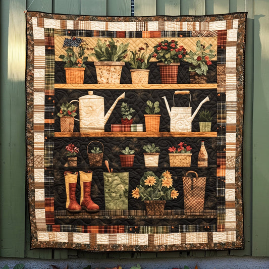 Flora & Fauna Quilted Blanket - Throw (55" x 60")