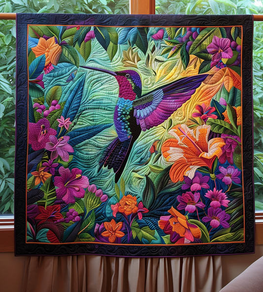 Floral Fantasy Quilted Blanket - Throw (55" x 60")