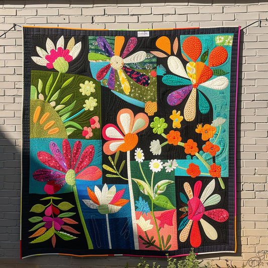 Floral Fantasy Quilted Blanket - Throw (55" x 60")