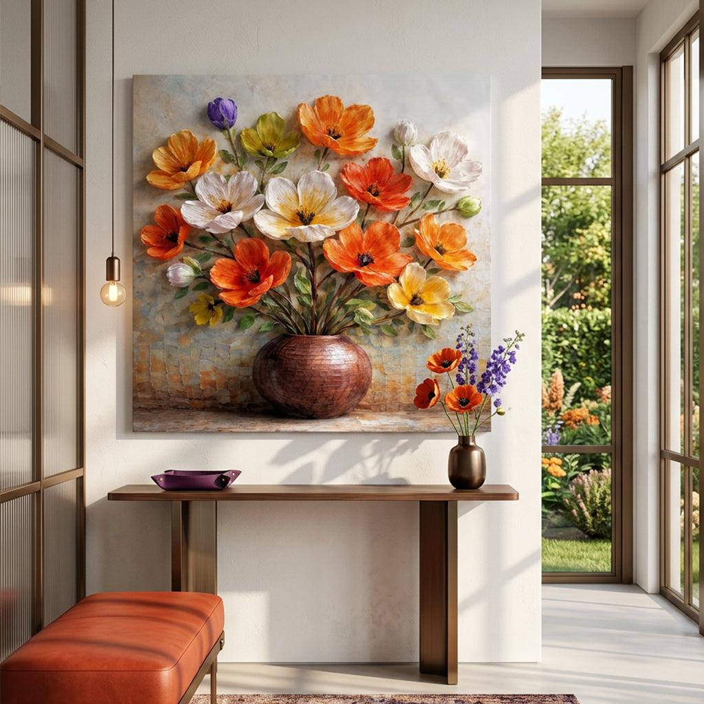 Vibrant Floral Vase