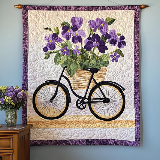 Floral Cycle Art Quilt Hanging - Baby (30" x 40")