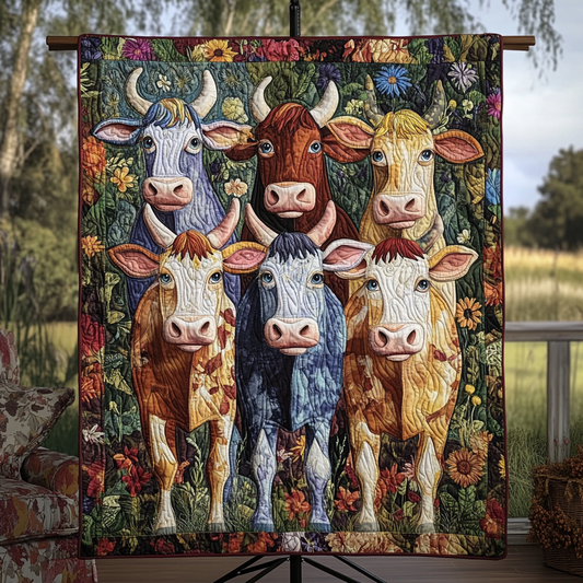 Floral Herd Quilted Blanket - Baby (30" x 40")