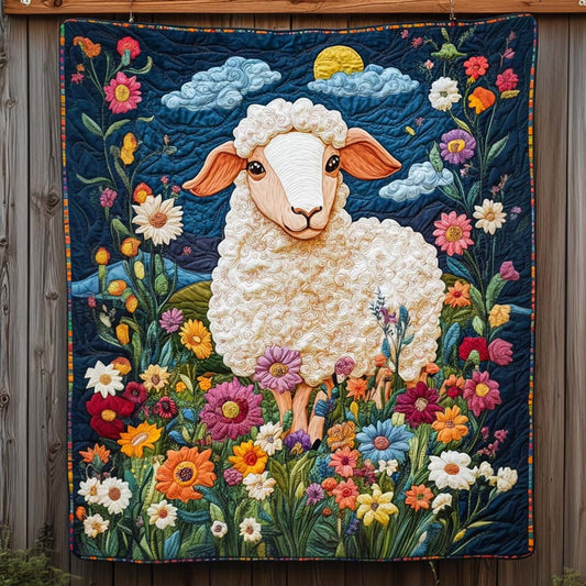 Floral Pastures Quilted Blanket - Throw (55" x 60")