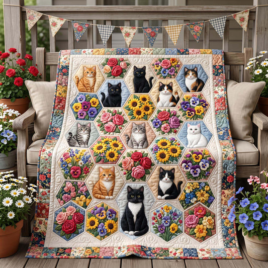 Floral Paws Quilted Blanket - Baby (30" x 40") - Pack 1