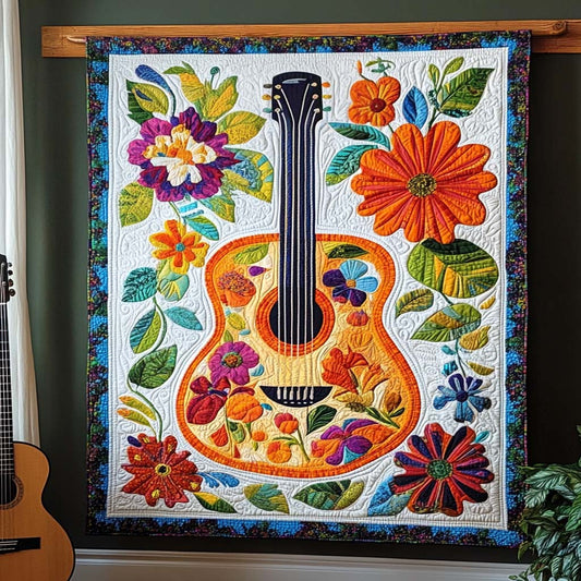 Floral Symphony Quilted Blanket - Throw (55" x 60")
