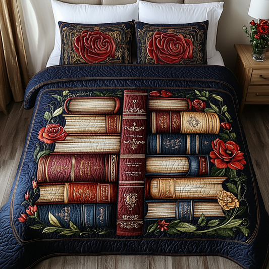 Floral Wisdom 3-Piece Quilted Bedding Set - Single (59" x 70")