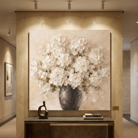 White Flowers In Vase — Bouquet