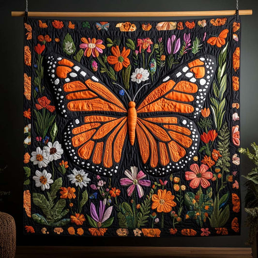 Fluttering Beauty Quilted Blanket - Throw (55" x 60")