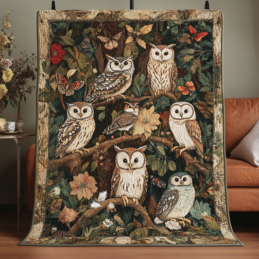 Folk Feathers Quilted Blanket - Baby (30" x 40")