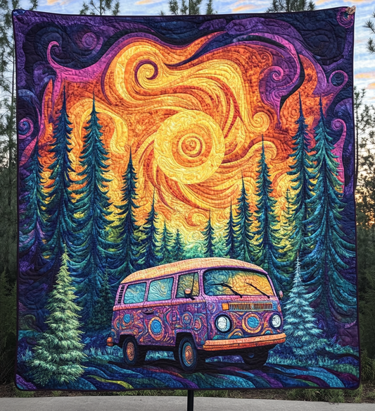 Forest Adventure Quilted Blanket - Throw (55" x 60")
