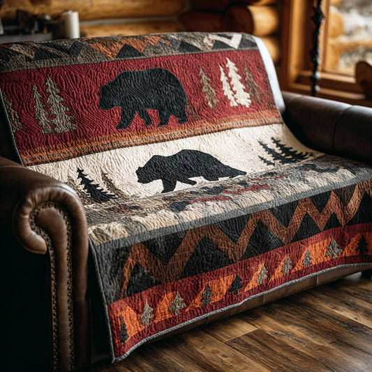 Forest Bear Quilted Blanket - Baby (30" x 40") - Pack 1