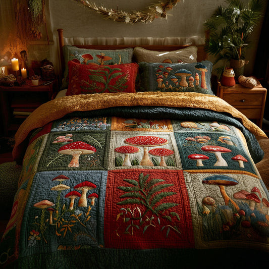 Forest Bloom 3-Piece Quilted Bedding Set - Single (59" x 70")