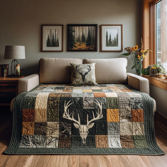 Forest Buck Grid Quilted Blanket - Baby (30" x 40") - Pack 1