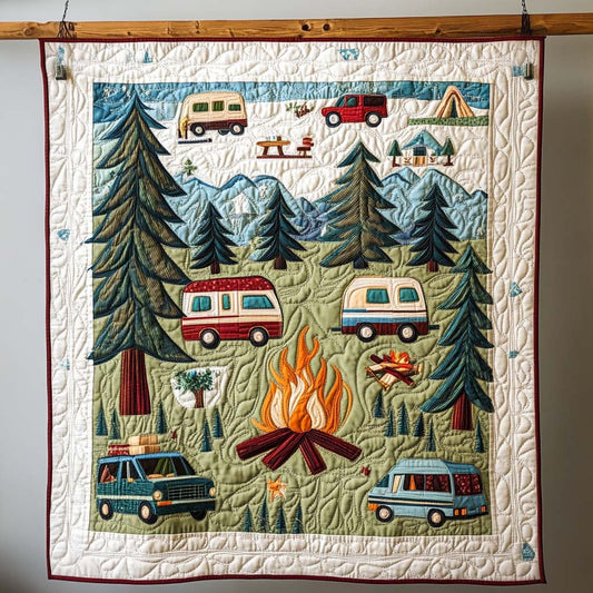 Forest Retreat Quilted Blanket - Throw (55" x 60")