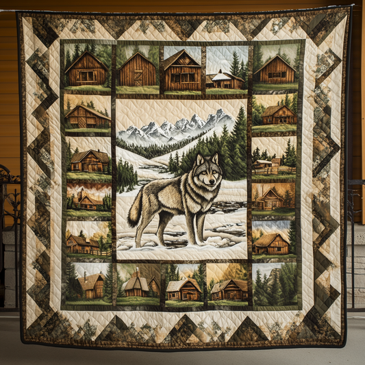 Forest Sentinel Quilted Blanket - Throw (55" x 60")