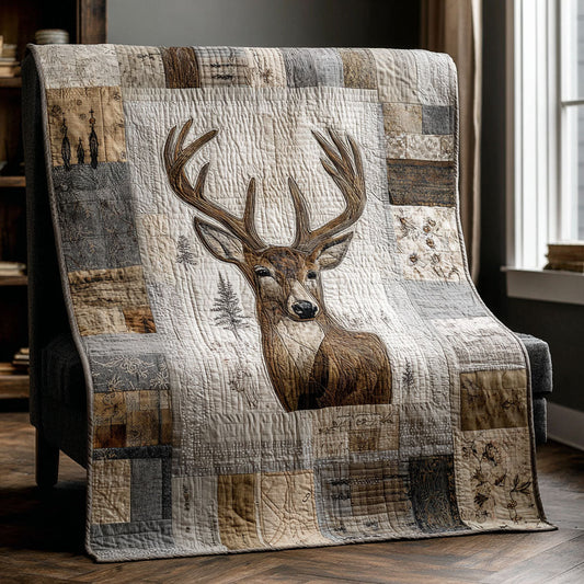 Forest Stag Quilted Blanket - Baby (30" x 40") - Pack 1