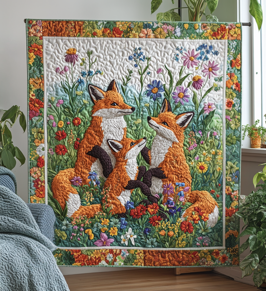 Fox Serenity Quilted Blanket - Throw (55" x 60")