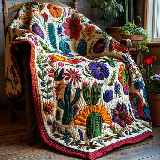 Free Folk Cactus Quilted Blanket - Throw (55" x 60")
