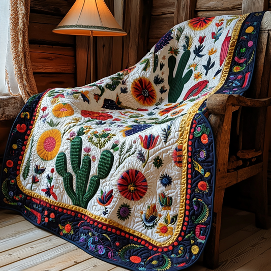 Free Folk Cactus Quilted Blanket - Throw (55" x 60")